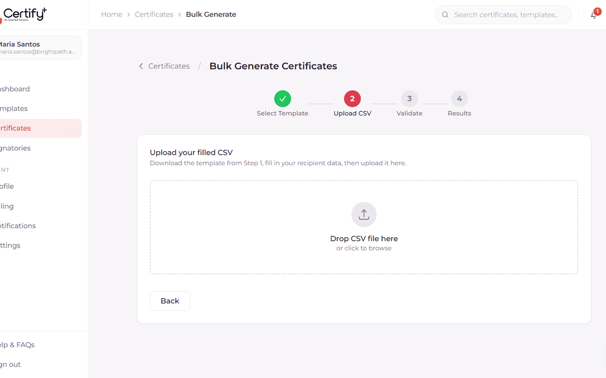 Bulk Generation from CSV